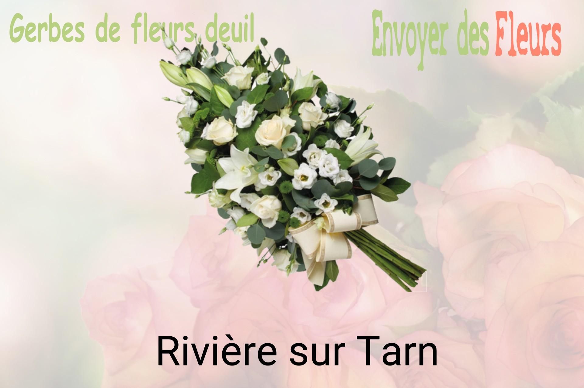 Gerbe de fleurs de deuil livrée à Rivière-sur-Tarn